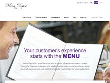 Tablet Screenshot of menu-depot.com